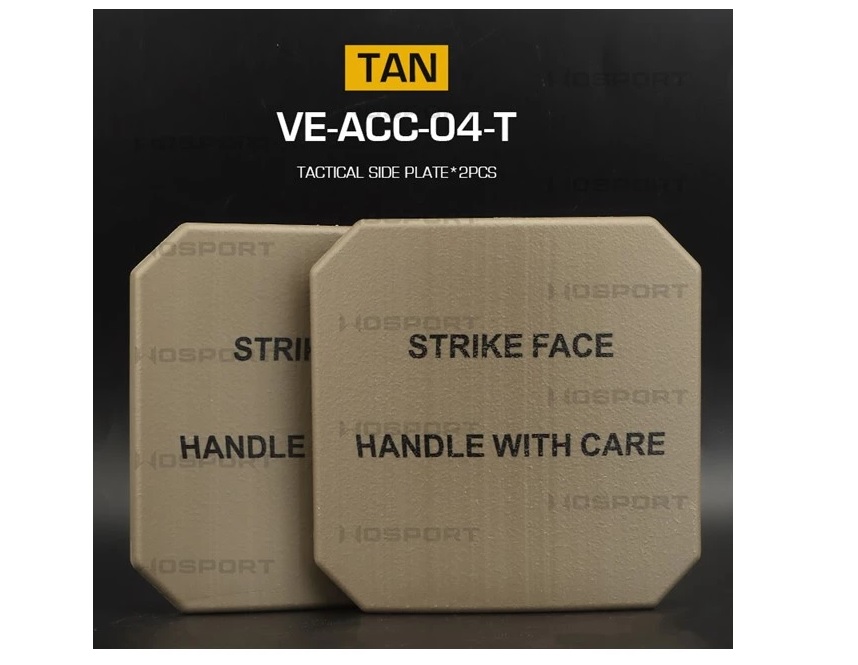 TACTICAL SIDE PADS 6X6 DUMMY - PLASTIC (2 BUC) - TAN